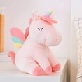 thumbnail image 2 of Peluche de unicornio con alas de arcoíris, 30 cm, color rosa, 2 of 5