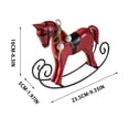 thumbnail image 3 of Distressed-style Wooden Rocking Horse Ornament -style Tabletop Decor Nostalgic Bookshelf Accessory Handcrafted Piece And Holiday Gift, Farmhouse Garden Home Office Desk Decor, 3 of 6