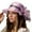Purple, variant on HNMKIU Elegant Women's Wide Brim Sun Hat for Wedding Tea Party Summer Outdoor Occasions Pink,M
