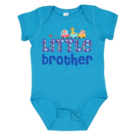 

Inktastic Blue Toy Train Little Brother Gifts Gift Baby Boy Bodysuit
