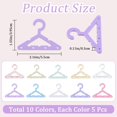 thumbnail image 2 of 50Pcs Coat Earring Hanger 10 Colors Acrylic Necklace Mini Jewelry Clothes Hangers Colorful Rack Dangle Ear Studs Display Rack Holder for Retail Women Merchant Show Personal Exhibition, 2 of 9