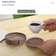 thumbnail image 5 of Set of 6 Wood Grain PU leather Coasters Placemats Tea, 5 of 5