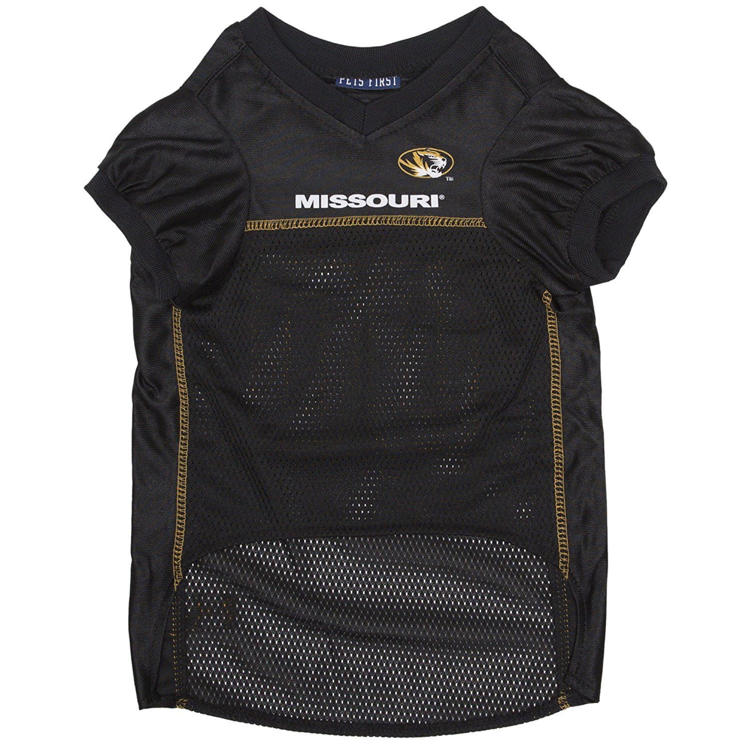 Pets First Collegiate Missouri Tigers Football/Basketball Mesh Jersey for Pet Dog. available in 40+ Teams - Large