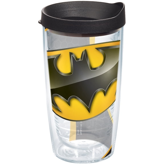 Tervis DC Comics Batman - Logo Made in USA Double Walled  Insulated Tumbler Travel Cup Keeps Drinks Cold & Hot, 16oz, Classic