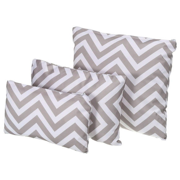 Unique Bargains 3 Sizes Reusable Washable Polyester Snack Bag Sandwich Bag, Striped White 1 Set/3Pcs