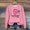 Pink#3, variant on GaThRRgYP Womens Tops,Women's Round Neck Printed Loose Fitting Long Sleeve Hoodless Sweatshirts Blouse Pink S
