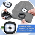 thumbnail image 3 of Usb Rechargeable Light For Led Knit Beanie Hat, 4 Pieces, Strong Medium And Weak Light Mode Led Hat, 3 of 5