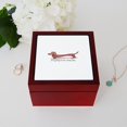 thumbnail image 4 of CafePress - Long Day Dachshund - Keepsake Box, Finished Hardwood Jewelry Box, Velvet Lined Memento Box, 4 of 5
