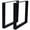 Black#2, variant on , Square Table Legs 28X 24" ,Wide Metal Table Legs , Heavy Duty Steel Desk Legs Table Leg Dining Table Legs Coffee Desk Leg, Set of 2, Black ,Steel ,