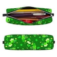 thumbnail image 2 of Pofeuu St Patrick's Day2 Print Leather Pencil Case, Leather Pencil Pouch Large Capacity, Big Pencil Pouch with Zipper Vintage Pen Bag Fountain Pen Holder, 2 of 7