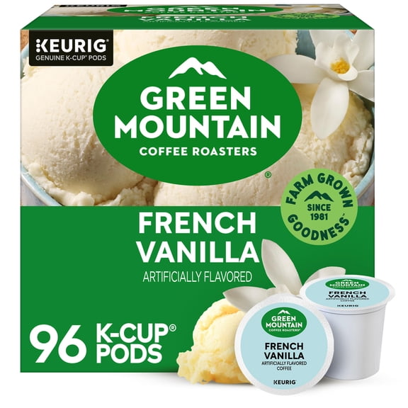 Green Mountain Coffee Roasters French Vanilla Coffee, Keurig Single-Serve K-Cup pods, Light Roast, 96 Count