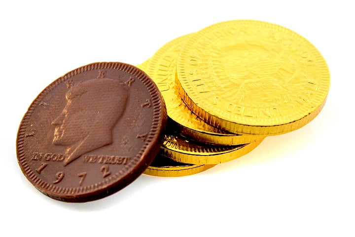 chocolate gold coins for chinese new year