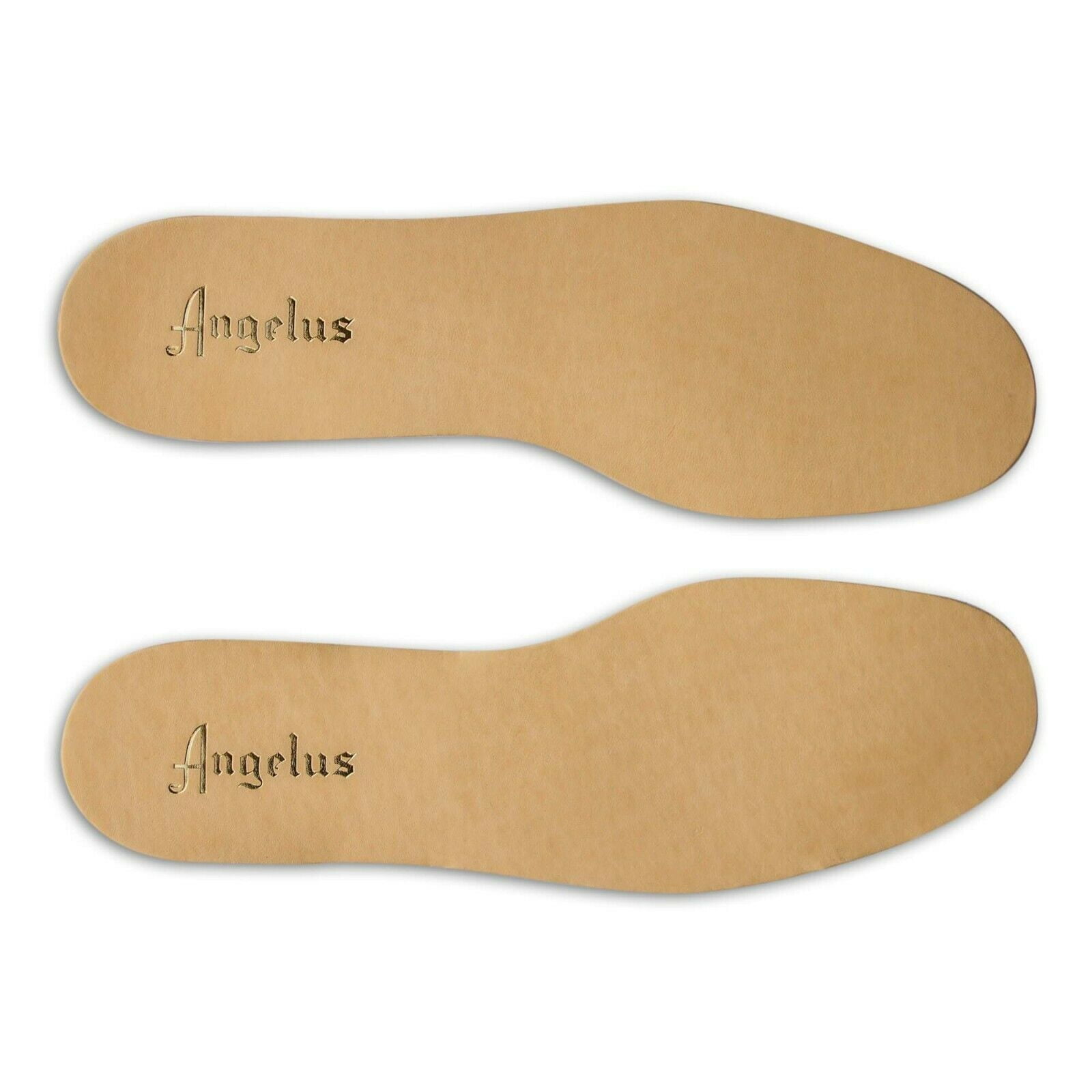 Tan Mens Angelus Sole Premium Leather Insole With Memory Foam Prevents Odor 