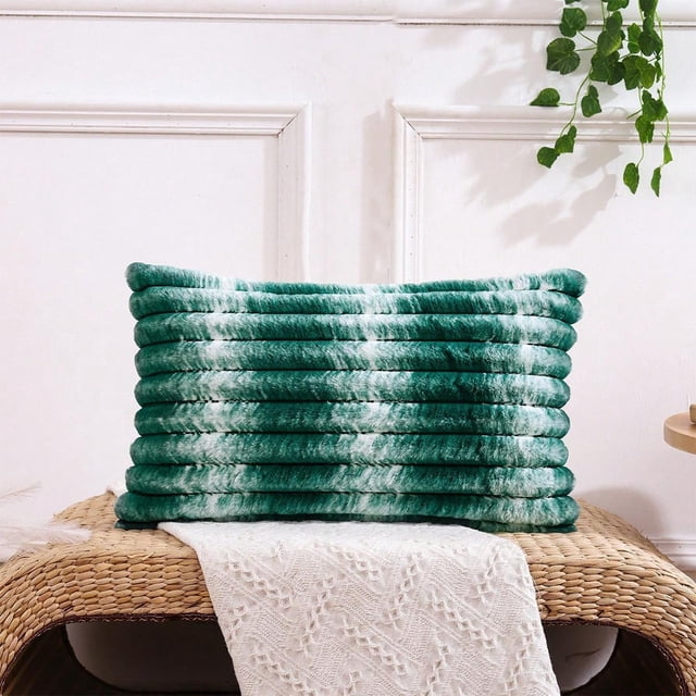 Funda de Cojín Verde de Poliéster para Sofá o Sala de Estar | 50 X 30 Cm | Tema Festivo | Tela Transpirable | 1 Unidad