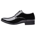 thumbnail image 3 of Zapatos de Vestir para Hombre Bruno Marc de Cuero Sintético Charol Talla 8 Negro, 3 of 7