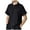 Black, variant on Mens Waffle T Shirt Crewneck Henley Shirt Short Sleeve Work Casual Tee Shirts Today Khaki,L