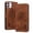 Brown, variant on ELEHOLD Case for iPhone 11, Premium PU Leather Wallet Flip Case Folio Cover with Card Holder Kickstand,Red