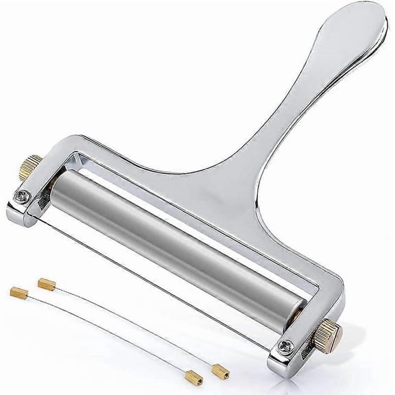 Heavy Duty Stainless Steel Cheese Slicers Premium Adjustable Thickness Cheese Slicer 2 Extra Wires