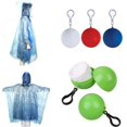 thumbnail image 1 of New Unisex Raincoat Disposable Rain Jacket Poncho Rainwear W/ Keyring Ball Practical, 1 of 5