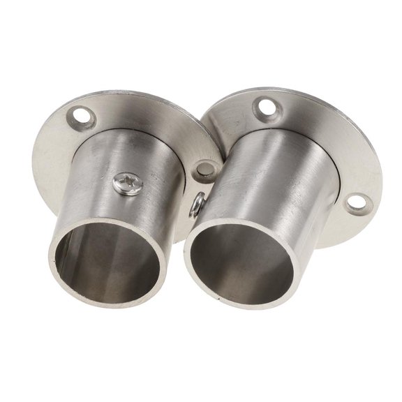 2x tubo de armario redondo tubo de armario barra de ropa 52x39mm 52 x 39 mm Zulema Soporte de tubo para guardarropa