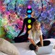 thumbnail image 5 of Tapiz, Tapiz de pared de mandala, tapiz de meditación, tapiz de mandala colorido, tapiz de mandala de yoga para colgar en la pared, con kit de instalación, para dormitorio, sala de estar, dormitorio, decoración de sala de estudio JM, 5 of 5