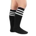 thumbnail image 3 of Zando 6 Pairs Kids Toddler Youth Soccer Socks Baseball Softball Socks for Boys Girls Knee High Socks with Stripes 3-12 Years, 3 of 7