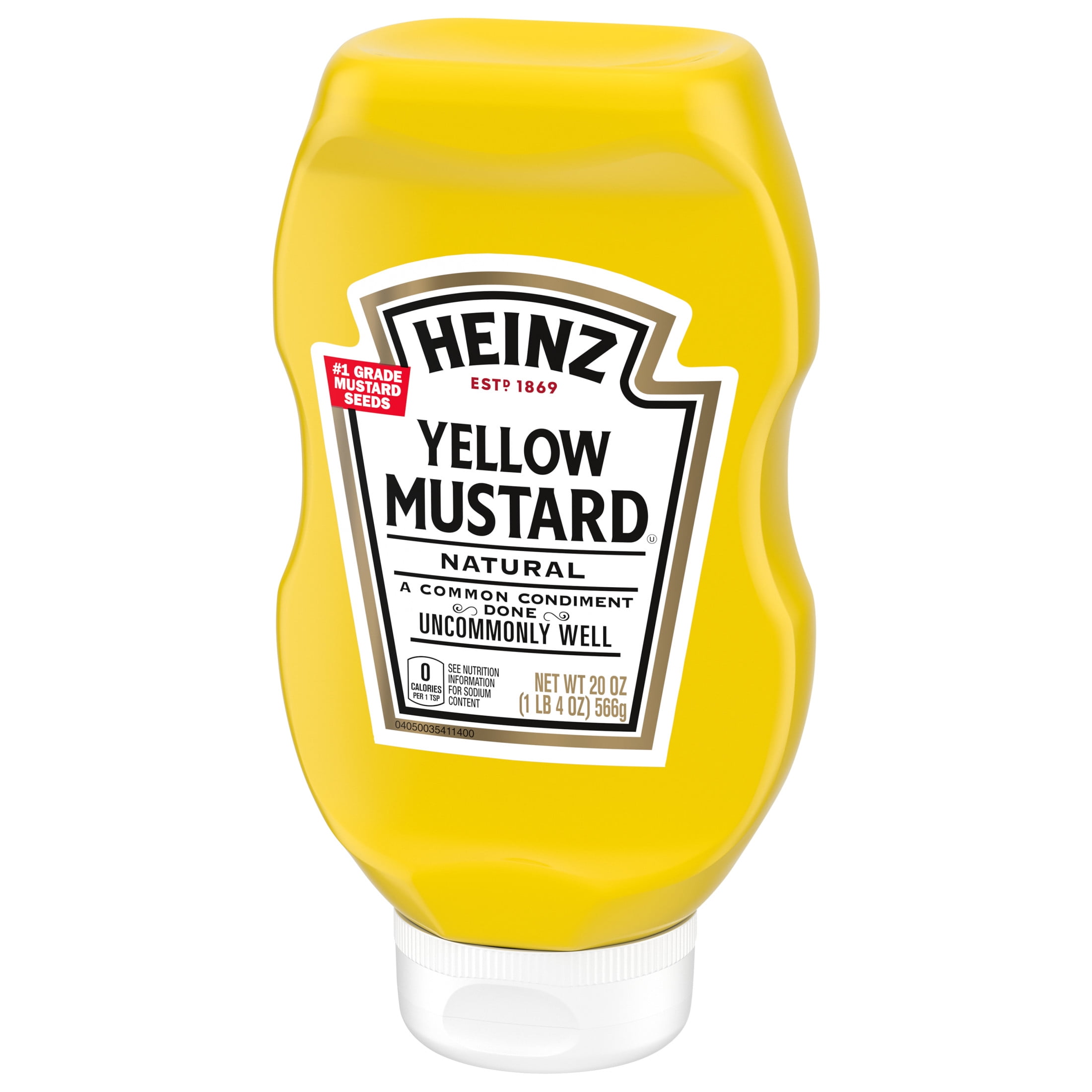 Heinz Mostaza Amarilla Botella de 20 oz, Líquidas, sin Caseína Heinz Mostaza Amarilla Botella de 20 oz, Líquidas, sin Caseína