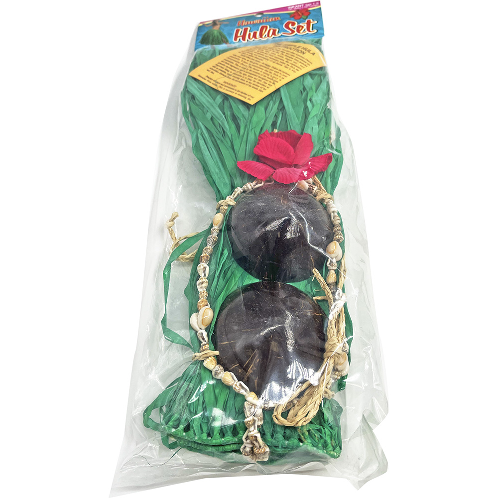 The Islander Group Infant Hawaiian Hula Coconut Skirt Set, Green
