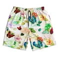 thumbnail image 3 of Uemuo Floral Vintage Pattern Men's Swim Trunks Hawaiian Beach Bathing Suit Swimsuits Beach Quick-Dry Shorts with Pockets-X-Large, 3 of 9