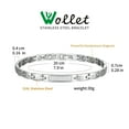 thumbnail image 6 of Wollet Magnetic Bracelets for Women, Stainless Steel Crystal Bracelets, with 3500 Gauss Magnet, Fashion Jewelry Valentine's Day Gift, 6 of 10