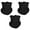 Black, variant on Top Headwear Face Covering Neck Gaiter - 3-Pack - Black