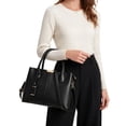 thumbnail image 5 of Gustave PU Leather Shoulder Tote Bag Crossbody Purses and Handbags Fashion Large Capacity Top Handle Satchel Bags for Women Ladies "Black", 5 of 10