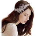 thumbnail image 1 of Diadema con diamantes de cristal para novia, accesorios para el cabello para bodas, tocado con joyas de diamantes de imitación, diadema, tiara, cadena tipo corona, 1 of 4