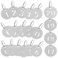 thumbnail image 4 of MasteelfCA 20pcs Round Numbered Tags Stainless Steel Number 1-20 Tags Metal Key Tags, 4 of 8