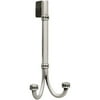 Liberty B25501Z-BSP Over the Door Beaded Double Hook Brushed Satin Pewter