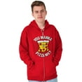 thumbnail image 5 of Pizza Piece Of Me Foodie Sarcastic Zip Up Hoodie Men's Women's Brisco Brands L, 5 of 6