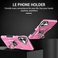 thumbnail image 3 of Phone Case for iPhone 16 Plus Case, iPhone 16 Plus Phone Case Built in 360 Rotating Ring Stand, Luxury Heavy Duty Armor Hard PC Soft TPU Slim Phone Case for iPhone 16 Plus - Pink, 3 of 10