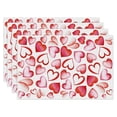 thumbnail image 1 of Ensemble de 4 Sets de table Réutilisables pour Décoration de table de Cuisine de la Saint-Valentin, 1 of 5