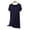 Navy, variant on Nightgowns of Women Short Sleeve Cotton Sleep Shirts Plain Crew Neck Nightshirt Solid Color Pajamas Dress Sleepwear