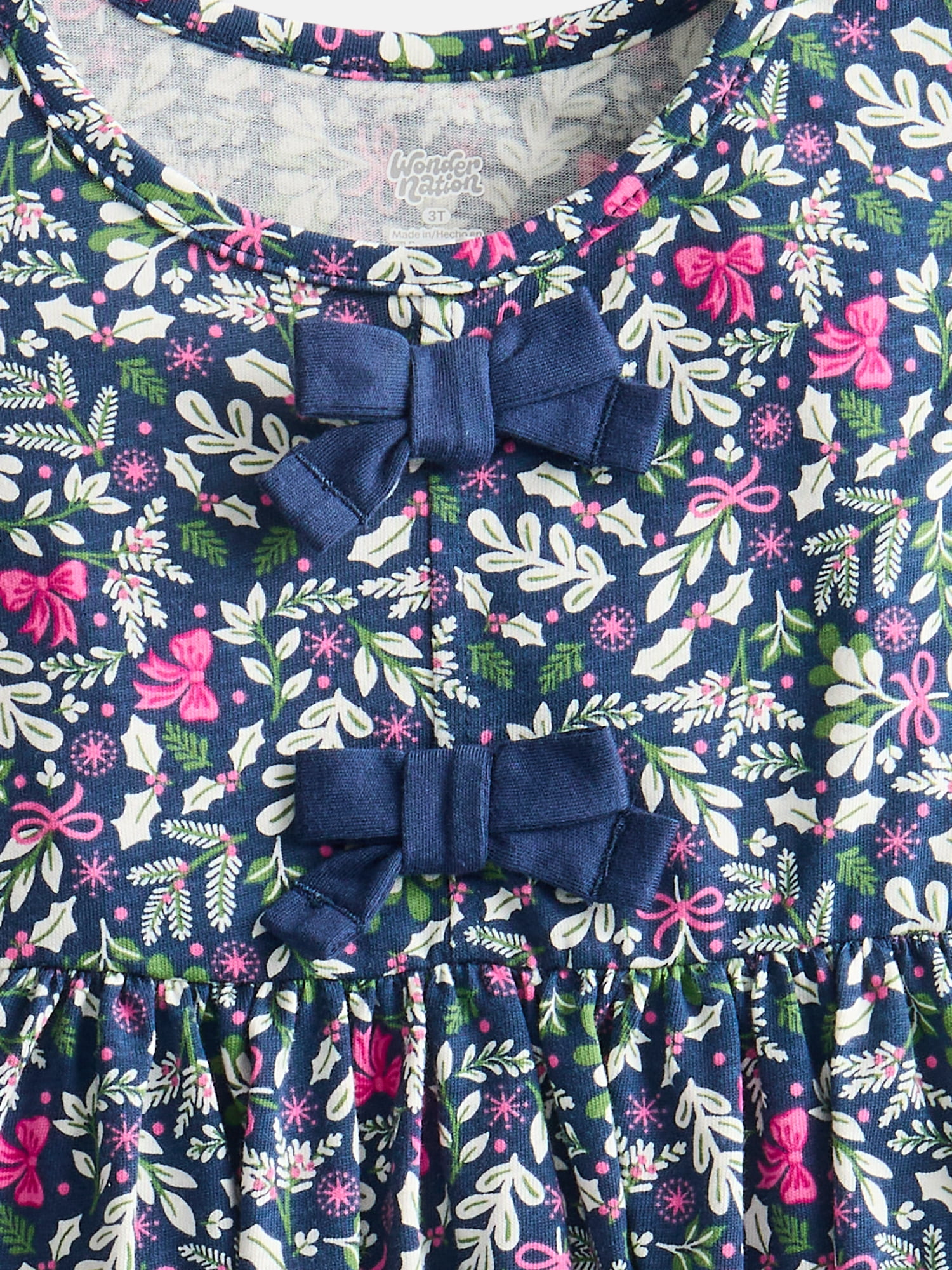Wonder Nation Toddler Girls Peplum Top with Short Puff Sleeves, Sizes 18M-5T