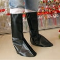 thumbnail image 2 of Botas de Disfraz Colco Navidad Accesorios Fiestas Padre de Navidad Negro, 2 of 7