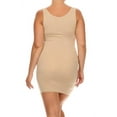 thumbnail image 3 of K-Cliffs Plus Size Women's  Traditional Ribbed Bodycon Stretch Tank Dress, Stone, 95% Polyester, 5% Spandex, 3 of 6