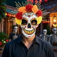 thumbnail image 5 of Day of the Dead EVA With Flower Ties Festive Halloween Party Prop Must Have Accessory for Themed Celebrations, 5 of 6