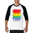 thumbnail image 1 of Artix - Mens Raglan Sleeve Baseball T-Shirts - Rainbow Pride, 1 of 5