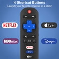 thumbnail image 3 of 【2 Pack】 Remote Control Only Replacement for Roku-TV, for TCL Roku/Hisense Roku/Onn Roku/Sharp Roku/Insignia Roku/Element Roku/Westinghouse Roku Smart TVs (Only Applies to Roku TV), 3 of 6