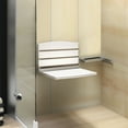 thumbnail image 6 of Dextrus Folding Wall Mount Shower Bench Seat, Folding Shower Chair, Waterproof Shower Bench Versatile Seat - White, 6 of 7