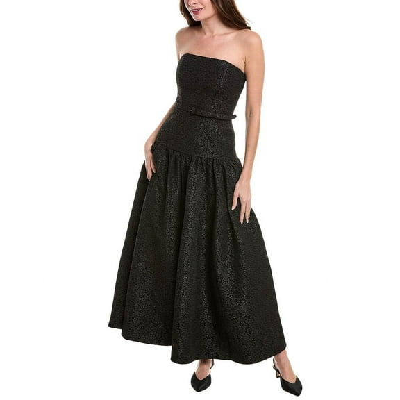 Nicholas womens  Arete Midi Dress, 8, Black