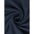 thumbnail image 5 of INSPIRE CHIC Women's Waffle Knit Pajama Round Neck Pjs Loungewear 2 Piece Lounge Sets XL Navy, 5 of 5
