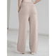 thumbnail image 3 of Pantalones Deportivos Holgados de Cintura Alta para Mujer Color Caqui L, 3 of 4