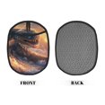 thumbnail image 2 of Pofeuu Mythical Serpent Mountain Sunrise Print Silicone Pot Mat Mitten With Hanging Loop Heat Resistant Oven Mitts Non-Slip Bbq Baking Smoking Potholders, 2 of 7